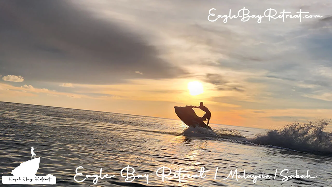 Riding the Jet Ski at Sunset